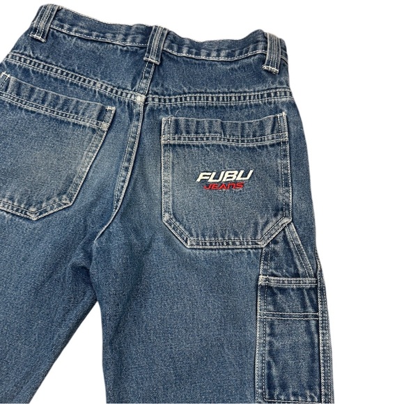 Y2K 2000s Vintage Fubu Carpenter Women Denim Jeans Size 26 - Picture 5 of 10